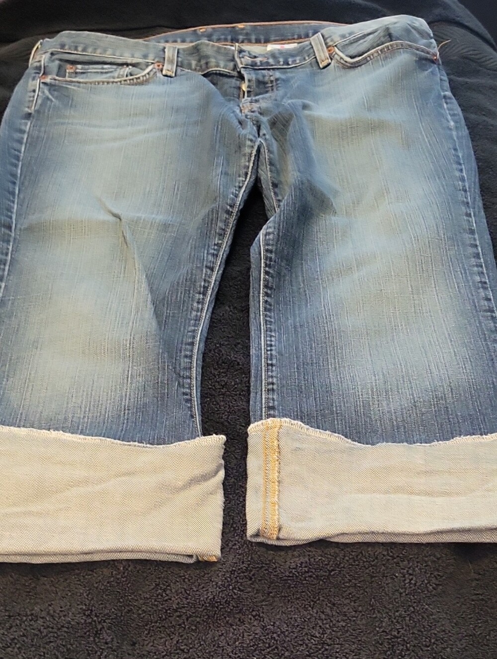Lucky Brand Women's Light Blue Relaxed Cuffed Jeans